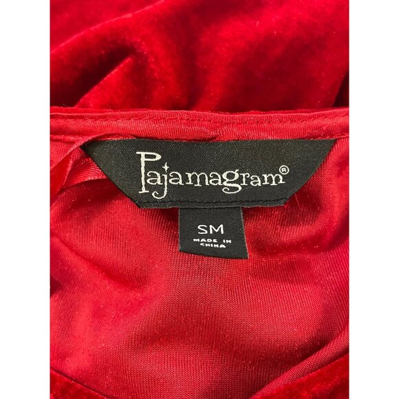 Pajamagram Women's Red Long Sleeve Round Collar Blouse Shirt Sz S - NWT - Picture 6 of 10